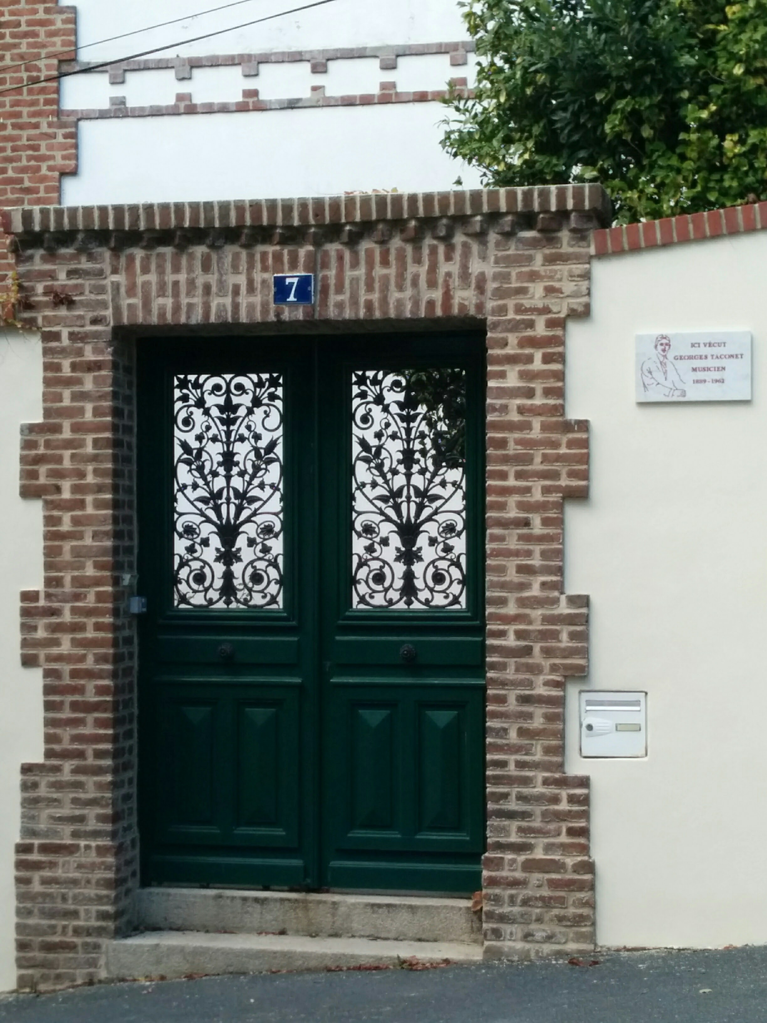 La maison de Georges Taconet rue des Guèpes à Saint Adresse